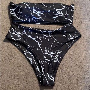 Cheeky High waisted bandeau bikini